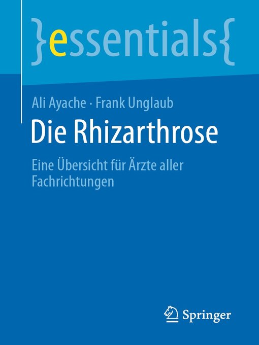 Title details for Die Rhizarthrose by Ali Ayache - Available